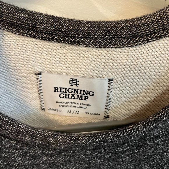 Reigning Champ Midweight Crewneck Terry Sweatshirt Sz M Charcoal - Picture 3 of 3
